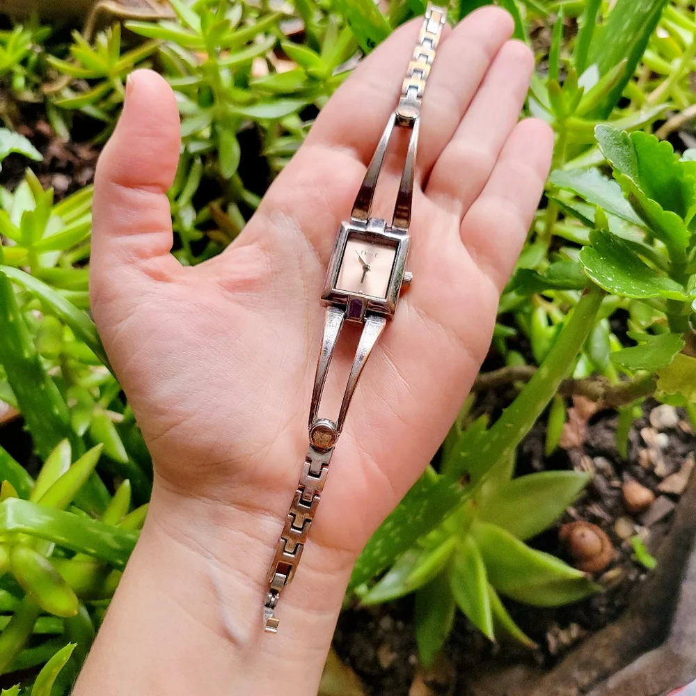 Classic Next Silver & Peach Watch